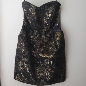 Forever 21 Strapless Jacquard Dress